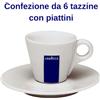 LAVAZZA Set 6 tazzine caffe' espresso blu collection Lavazza in porcellana con piattino