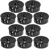 cyclingcolors 10x Passacavo plastica nero scrivania tondo guida per cavi elettrico, diametro 22.2mm