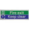 VSafety V Safety 14012AX-ACBRSH 300 mm x 100 mm-3 mm Alluminio Spazzolato Comp, Bianco, 300mm x 100mm
