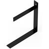 Alberts 806330 Opzionale in Vari Colori di Tendenza-Mensola in Versione Destra e sinistra-205 x 205 x 30 mm, Nero