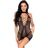 Leg Avenue Dotted Halter Mini Dress 81675 Black