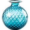 VENINI Vaso Monofiore Balloton Orizzonte Filo Rosso100.18