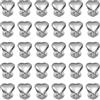 QUARKZMAN 30Pz Borchie a Forma Cuore Metallo 10mm Borchie Decorative a Forma Cuore con Vite Posteriore per Borse Pelle Cinture Abbigliamento Scarpe Borsa Forniture Fai da Te, Argento