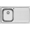 Barazza Lavello una vasca con gocciolatoio dx B_Fast 1LFS91D finitura acciaio inox satinato da 86x50 cm