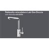 Barazza Miscelatore monocomando con doccia estraibile 1RUBL1D finitura inox cromato