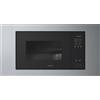 Barazza Microonde da incasso 1MOXI finitura acciaio inox satinato / vetro nero da 75 cm