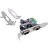 InLine PCIe 76619D - Scheda di interfaccia seriale RS-232, porta COM, AX99100, a basso profilo, per Windows & Linux