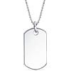 Bling Jewelry Unisex Incisione Personalizzato Medio Pianura Semplice Base Cool Uomo Identificazione Militare Esercito Cane Tag Collana Per Uomini Adolescenti Lucido .925 Argento Sterling Taglie Piccole Medie Grandi