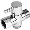 SOMDARHK Adattatore a T per bidet con valvola di intercettazione, valvola a T in metallo per bidet, connettore a T a 3 vie 7/8 X16/15 X 1/2 attacco bidet per WC