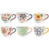 H&H Creamtea Set 6 Tazze Tè, in New Bone China, senza piattino, 220cc