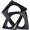 LCCCK Modern Geometric Sculpture Black Knot Statue Decor, Home Bookcase Centerpiece Jax Decorative, Tabletop Sculpture and Figurines, For Home Decor Accent Cube Ornaments