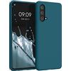 kwmobile Custodia Compatibile con OnePlus Nord CE 5G Cover - Back Case per Smartphone in Silicone TPU - Protezione Gommata - petrolio