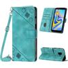Mo-Beauty Custodia per Samsung Galaxy J6 Plus 2018/J6 Prime, PU Pelle Portafoglio Flip Custodia a tracolla [Supporto] [Scomparto per carte] [Chiusura Magnetica] Cover per Samsung J6 Plus 2018 - Verde