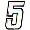 4R Quattroerre.it Numero Racing 5 Slim, Bianco, 10 x 6,5 cm
