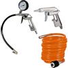 Einhell Originale Einhell Set 3 Accessori per Compressore, Pistola Gomme con Manometro, Pistola Corta, Prolunga 4 m, Black, Metallic, Red