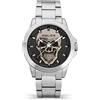 Gucci Interlocking / orologio uomo / quadrante nero / cassa e bracciale acciaio