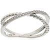 Beneto Anello Double Ring Made of Silver AGG145 - Circuito: 58 mm sBE0434-58 Marca, Estándar, Metallo Non prezioso, Nessuna Pietra preziosa