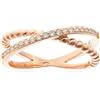 Beneto Anello Pink Gold Plated Double Ring Made of Silver AGG195 - Circuito: 50 mm sBE0433-50 Marca, Estándar, Metallo Non prezioso, Nessuna Pietra preziosa