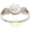 Beneto Anello Silver Ring with Crystals And Real Pearl AGG205 - Circuito: 56 mm sBE0448-56 Marca, Estándar, Metallo Non prezioso, Nessuna Pietra preziosa