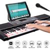 BAKAJI Tastiera Musicale Pianola Elettronica 61 Tasti Luminosi Pianoforte con Microfono