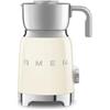 Smeg, Montalatte Multifunzione MFF11CREU, con Sistema ad Induzione, 6 Programmi Preimpostati, Una funzione Manuale, Caraffa Removibile da 600 ml, Tappo Misuratore, Avvolgicavo Integrato, 500W, Crema