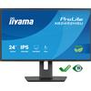 iiyama ProLite XB2492HSU-B1 Pannello IPS Full HD da 24 con cornice sottile su 4 lati e supporto regolabile in altezza