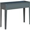 Outsunny Fioriera da Esterno Rialzata in Metallo con 3 Fori di Drenaggio, 100x30x80 cm, Grigio|Aosom
