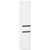 HOMCOM Mobiletto Bagno Salvaspazio con 2 Armadietti e Cassetto, Colonna Bagno con Ripiani Regolabili, in Legno, 35x31x172 cm, Bianco | Aosom Italy