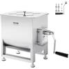 VEVOR Impastatrice Manuale per Carne, Miscelazione Massima Carne 13,6 kg, Frullatore con Riduttore in Acciaio Inox, Mpastatrice Manuale per Salsicce Carne Tritata 568 x 330 x 450 mm