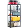 VEVOR Scaffali Portaoggetti,Scaffali Portaoggetti per Garage a 5 Livelli, Ripiani in Metallo Regolabili, Scafandro per Cucina, Magazzino, Seminterrato, Nero 907 kg 406,4 x 812,8 x 1600,2 mm