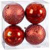 BigBuy Christmas Palle di Natale Rame Plastica 10 x 10 x 10 cm (4 pezzi)