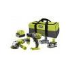 Ryobi KIT TRAPANAO AVVITATORE A PERCUSSIONE E SMERIGLIATRICE ANGONALE R18PDAG-242S RYOBI