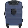 Wrangler Smart Luggage Set with Cup Holder and USB Port, Navy Blue, 20-Inch Carry-On