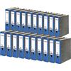 Falken, confezione da 20 raccoglitori in materiale riciclato con effetto marmorizzato, prodotti in Germania, raccoglitore ad anelli, formato DIN A4, dorso blu, 8 cm, colore: blu, a zero emissioni CO2