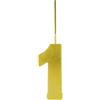 Bigiemme Candela Magic Number Nr. 1 doppio Uso: Scintillante e Fiamma H 6,8 Cm Oro
