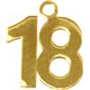 Piovaccari Ciondolo 18 Anni Writting H 2,5 Cm L 2,5 Cm Cf 6 Pz Oro
