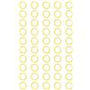 SENRISE 50 anelli a fogli mobili in plastica, 28 mm, rotondi, rimovibili, anelli per raccoglitori per schede indice, quaderni, portachiavi, fai da te (giallo)
