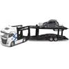 BBURAGO Auto 1:43 Bisarca Iveco S-Way Con Rimorchio E Auto