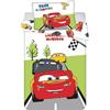 Jerry Fabrics Disney Cars - Set di biancheria da letto Champion, copripiumino 100 x 135 cm + federa 40 x 60 cm, 100% cotone, licenza ufficiale Disney Saetta McQueen