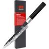 SHAN ZU Coltello Multiuso 15,5 cm, Coltello da Cucina Giapponese in Acciaio 9Cr18MoV, Forgiato a Mano a 7 Strati di Alta qualità, Manico Ottagonale Ergonomico in Fibra di Vetro G10