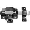Amig - Chiavistello di sicurezza da applicare per porte | Lunghezza del cilindro: 50 mm di lunghezza | Dimensioni della placca: 90 x 154 mm | Sistema antibumping | Acciaio | Nero | Inclusa viteria