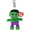 Ty Clips - Collezione Marvel, Anello Porta Chiavi di Peluche, Hulk, Tutti i Tuoi Eroi Preferiti da Portare Sempre con Te, Idea Regalo per Grandi e Piccini - 10 cm - T34006