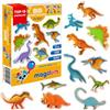 Magdum Magneti da frigorifero per bambini - 15 magneti Animali dinosauri | Grande animale magnetico per lavagna bianca Giocattoli educativi Montessori per scuola dell'infanzia, casa Regalo per bambini