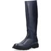 Galieti Stivali in pelle con zip sul retro e tacco 4 cm