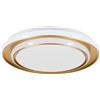 Eglo LED lampada da soffitto Moschetta, rotonda con telecomando, per corridoio e camera, metallo oro e plastica bianca, luce calda e fredda, Ø 40 cm