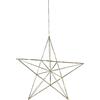 Eglo LED decorazione natalizia con stella decorativa da appendere, ornamento sospesa per Natale con timer, stella natalizia da finestra in metallo color ottone, luce bianco caldo
