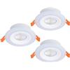 Eglo set 3 faretti LED Calonge RGB, spot da incasso piatto | con telecomando, dimmerabile, plastica bianca, cambio colore, bianco caldo-freddo, Ø 9,8 cm