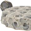 ANRO Tovaglia antimacchia Palladium foglie con orlo rotonda Ø 140 cm | con orlo rifinito - ideale per giardino, terrazza e sala da pranzo - lavabile a 30 °C
