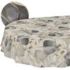 ANRO Tovaglia antimacchia Palladium foglie ovale 200x140 cm impermeabile | lavabile a 30 °C - ideale per giardino, terrazza e sala da pranzo