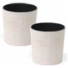 Siena Garden Eco Lens - Set da 2 pezzi, 30 cm, colore: Bianco